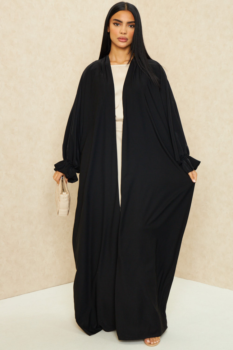 Kimono long ouvert noir