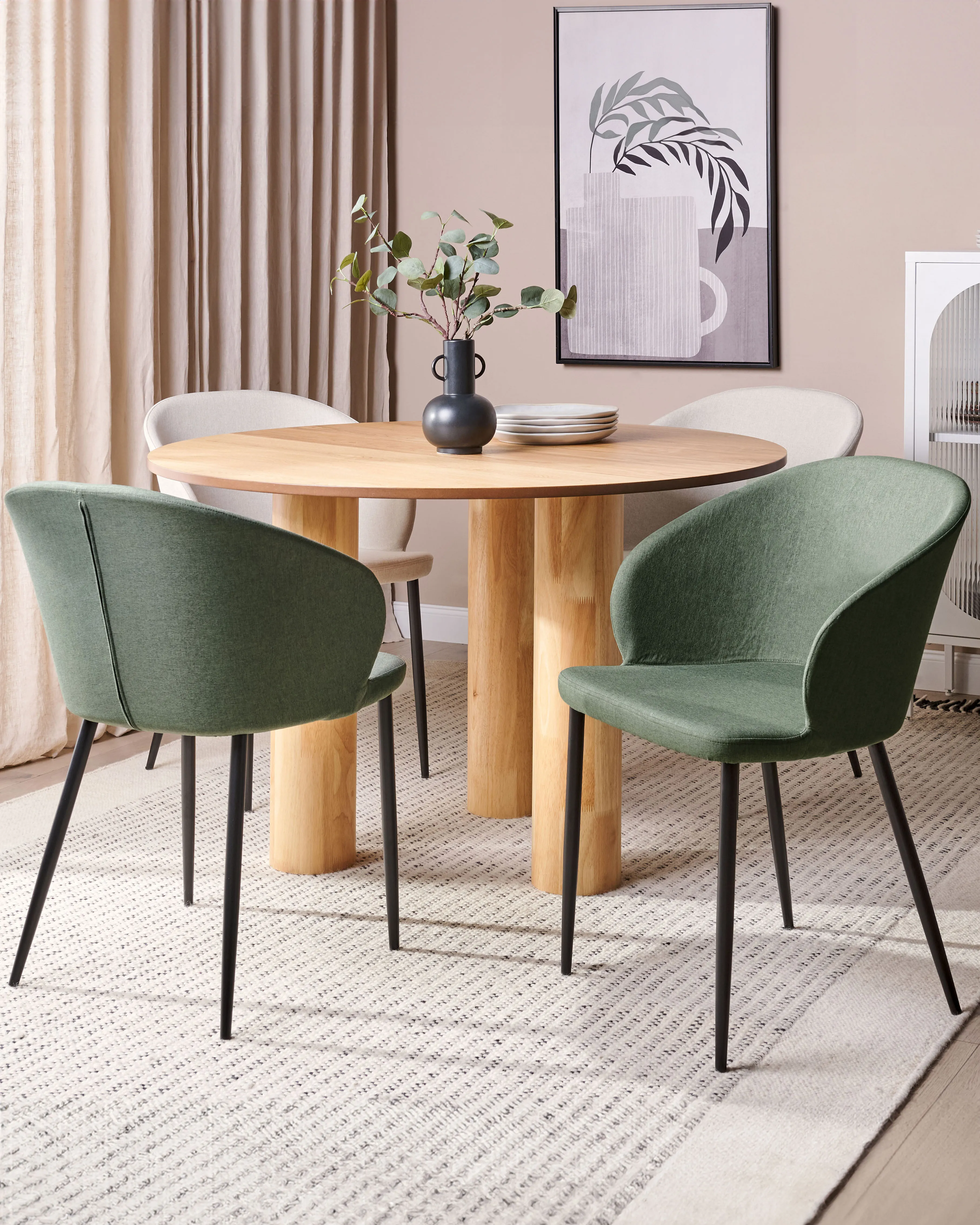 Set van 2 eetkamerstoelen MASON Donkergroen