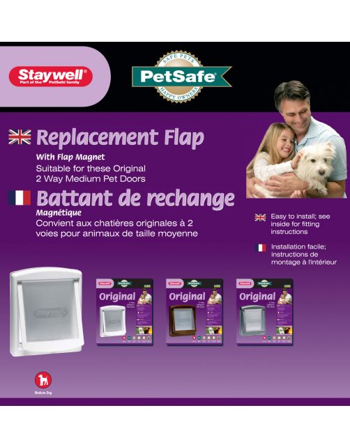 Staywell-Petsafe Vervangingsklep 740\/755\/757 - Hondenluik - per stuk