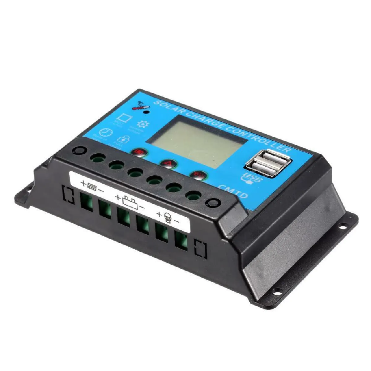 Justgreenbox Régulateur Charge PWM Solaire LCD 10A