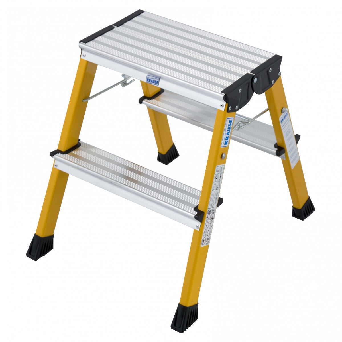 Krause Rolly Opvouwbare Trapkruk Geel 2x2 Treden