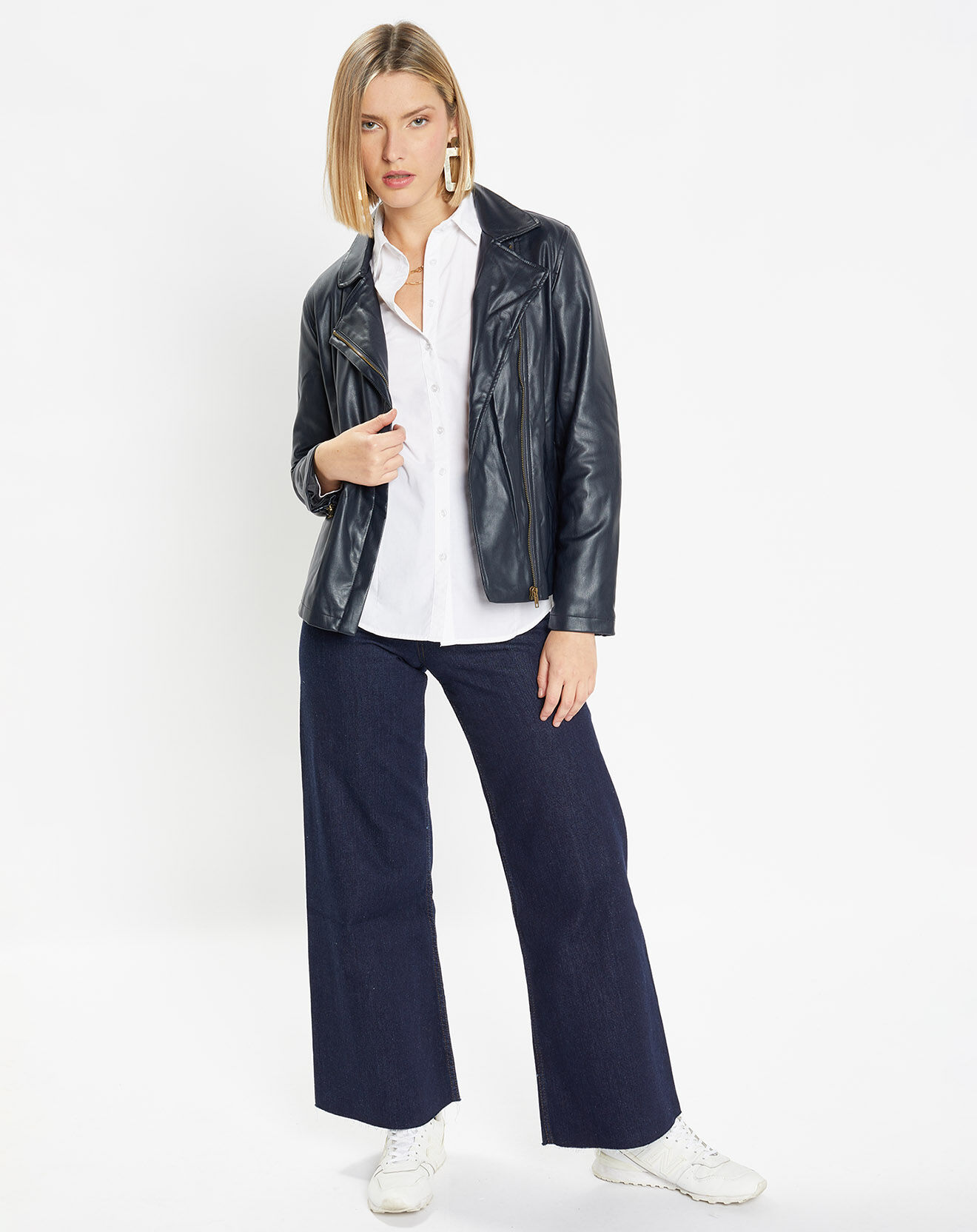 Galeries Lafayette Blouson Calpaga bleu marine