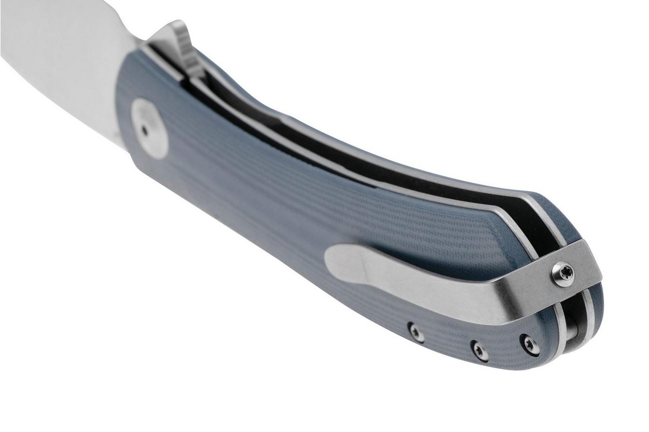 Trollsky Knives Mandu XL MT018-XL Satin CPM MagnaCut, Grey G10 zakmes