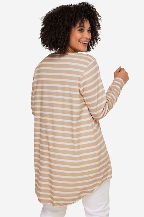 Longshirt, geringelt, LOVE Druck Langarm