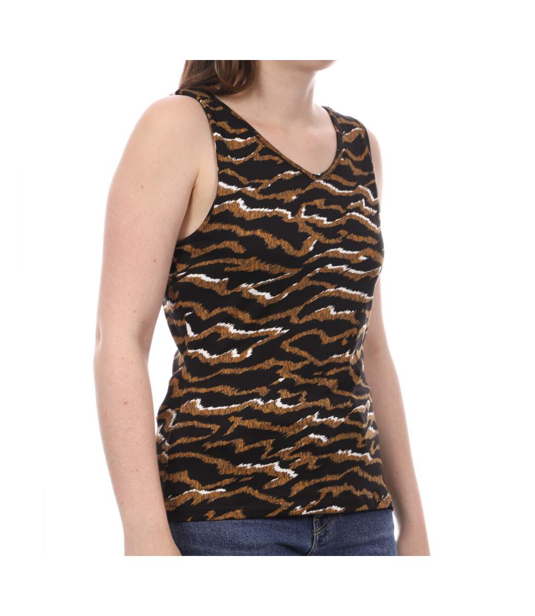 Débardeur Noir Imprimé Femme Vero Moda Springly