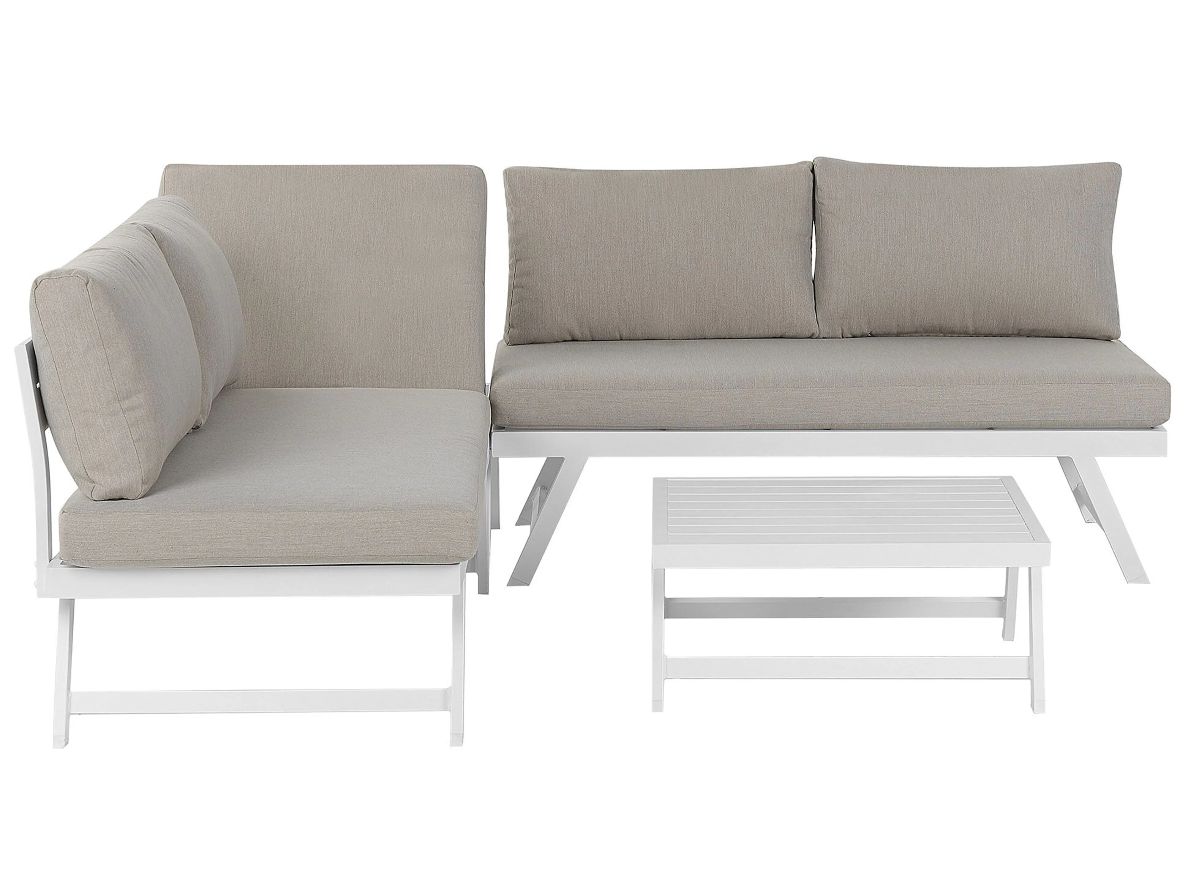 Tuin hoekloungeset met tafel 5-zits COCCORINO Metaal Taupe