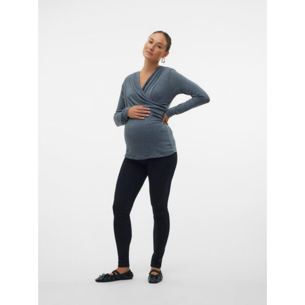 Køb Mama;licious Black Emma Long Leggings 2-pack Noos