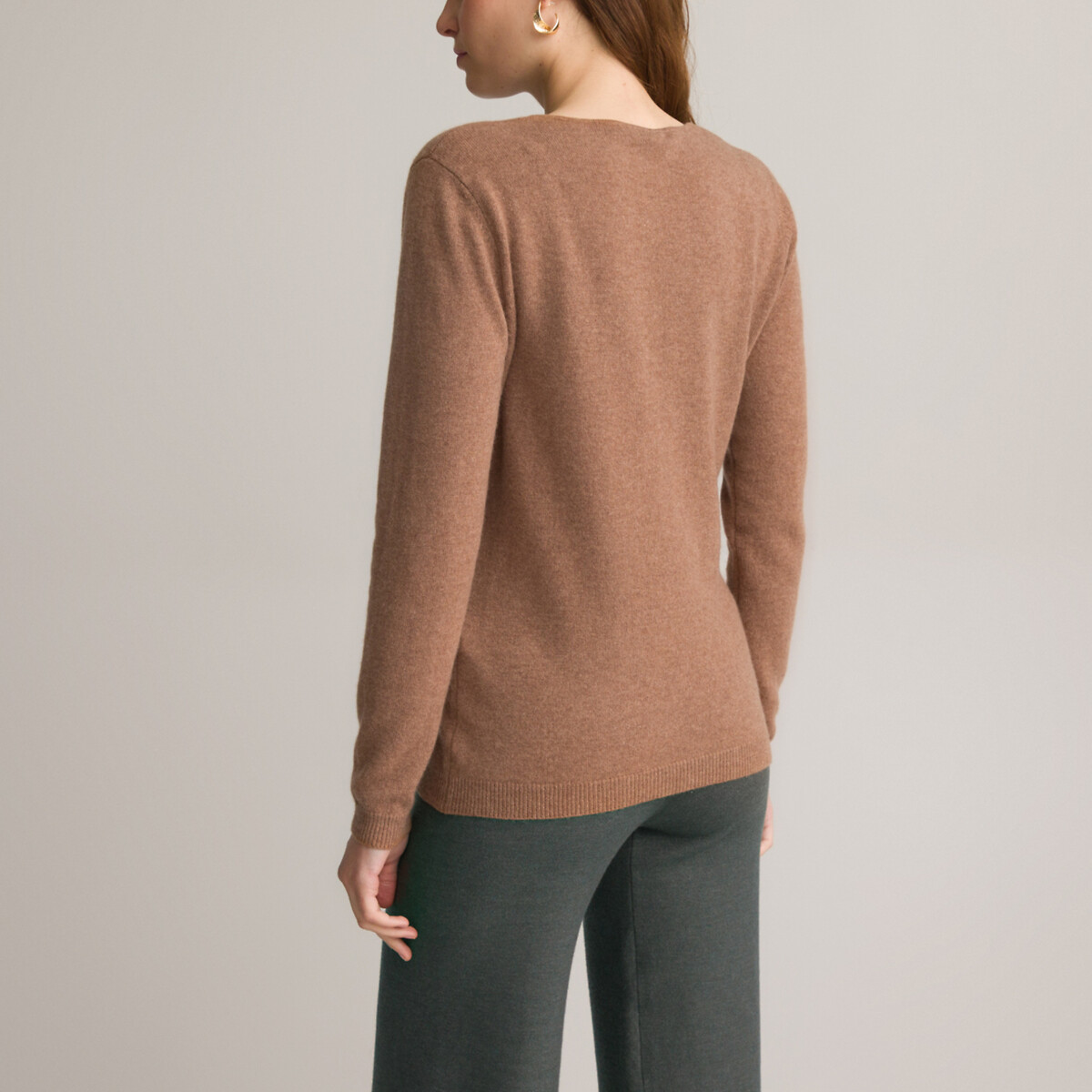 ANNE WEYBURN<br>Suéter de gola redonda, puro cashmere
