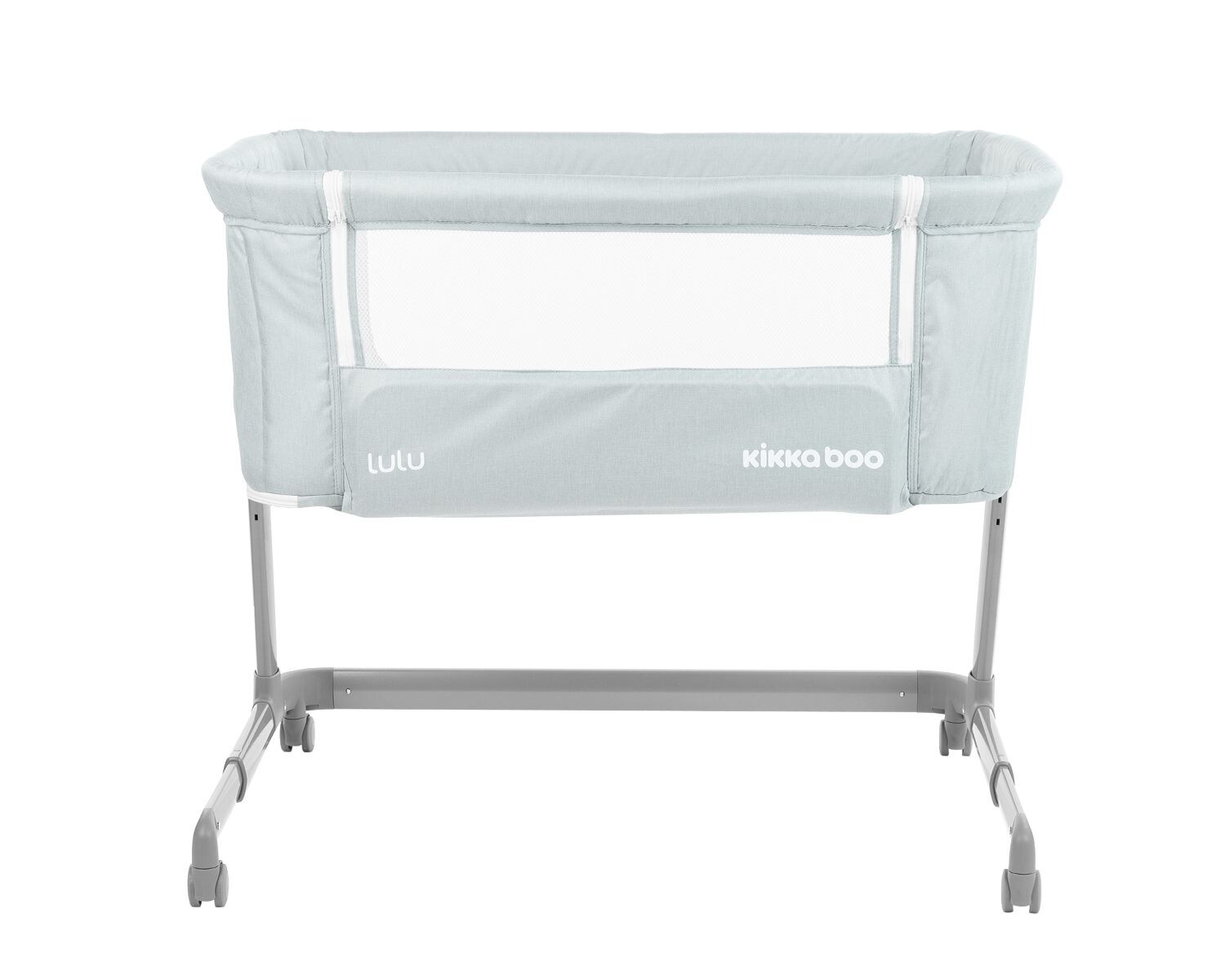 Kikkaboo Beistellbett Lulu eine Seite zum Öffnen Räder verstellbar Anti Reflux grün