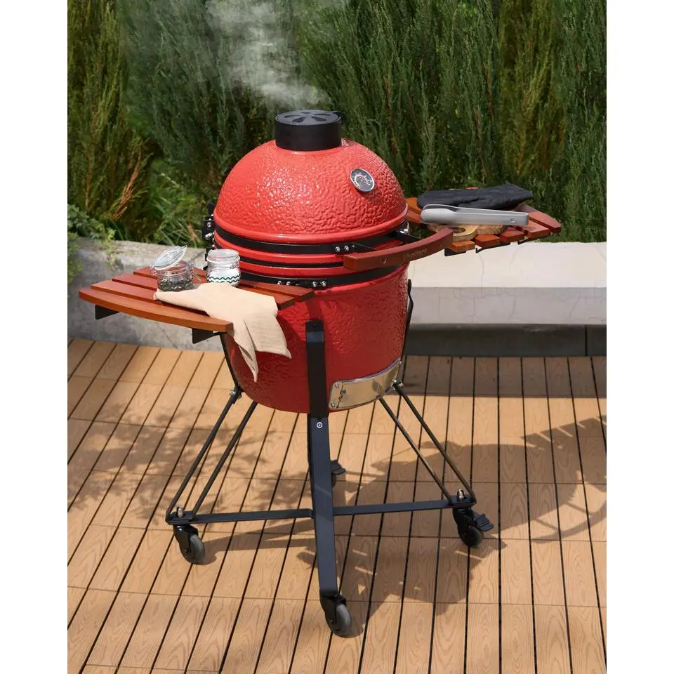 KAMADO - Houtskoolgrill - Rood - Keramiek