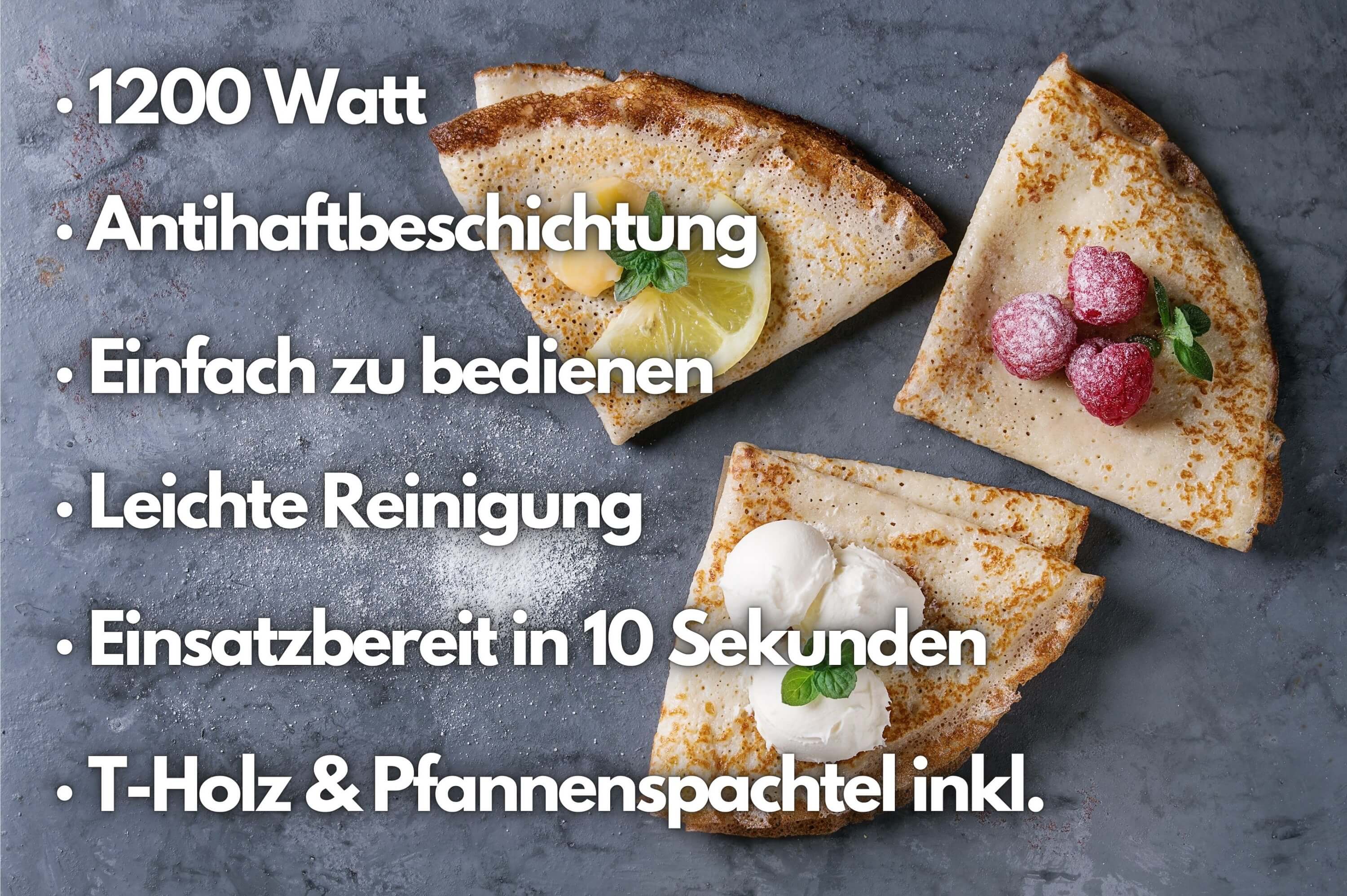 Zilan Crepes Maker 1200W Cool-Touch Griff Antihaftbeschichtung