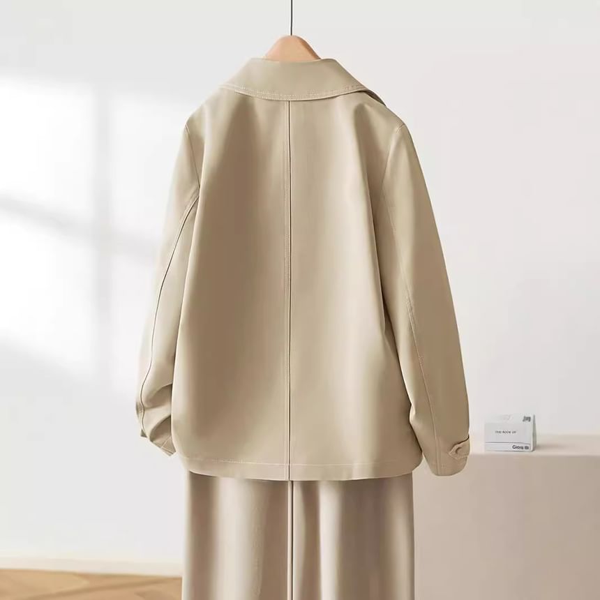 malabar - Trenchcoat met kraag en dubbele rij knopen