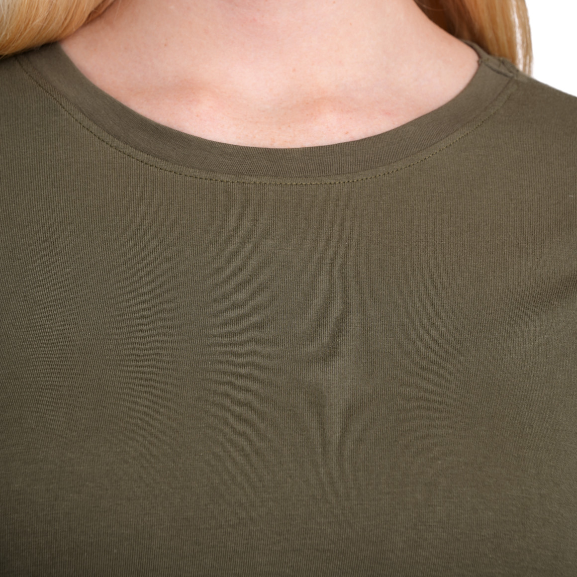 Gina Benotti Damen T-Shirt im Basic-Look oliv