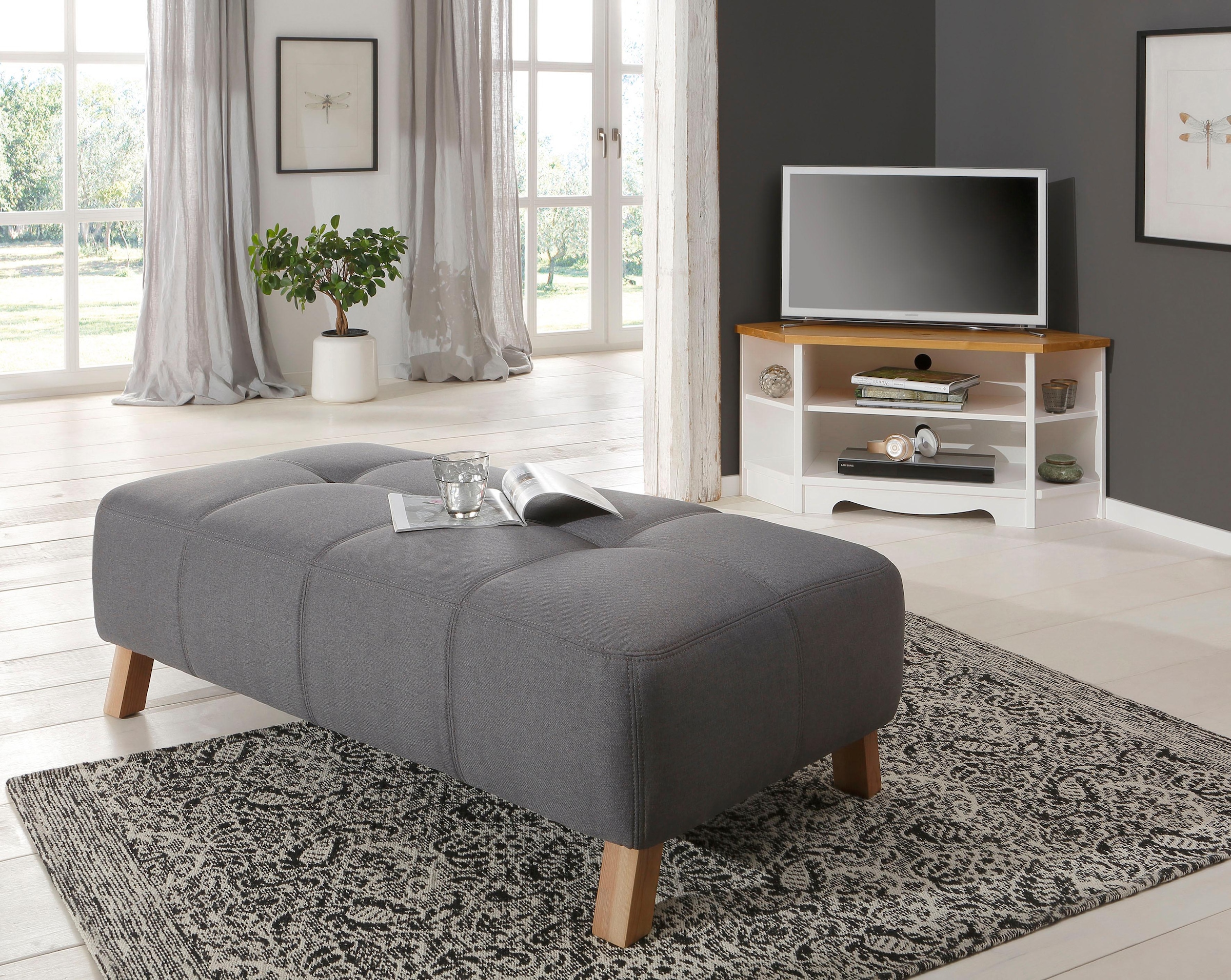 Home affaire Lowboard »Trinidad, TV-Schrank, Eck-TV -Schrank« Kommode, Breite 105 cm,  FSC® zertifiziertes Massivholz