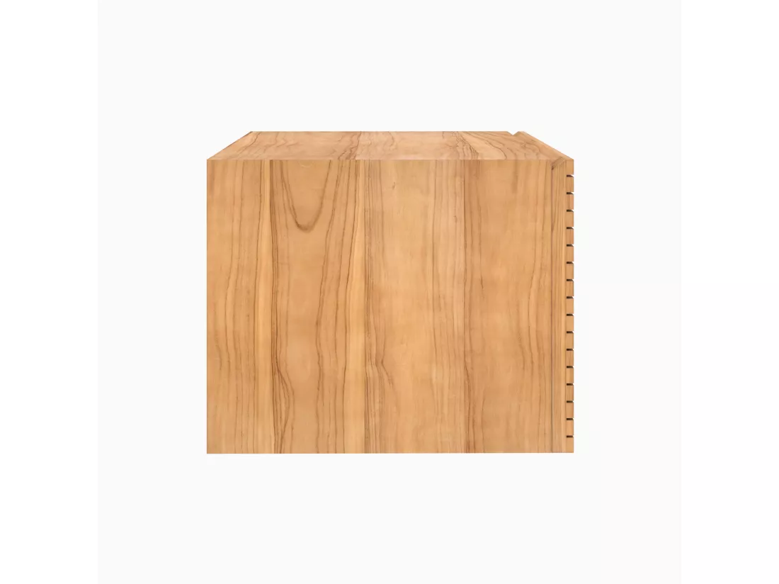 Meuble de salle de bain suspendu en bois de teck 60 cm - Raye