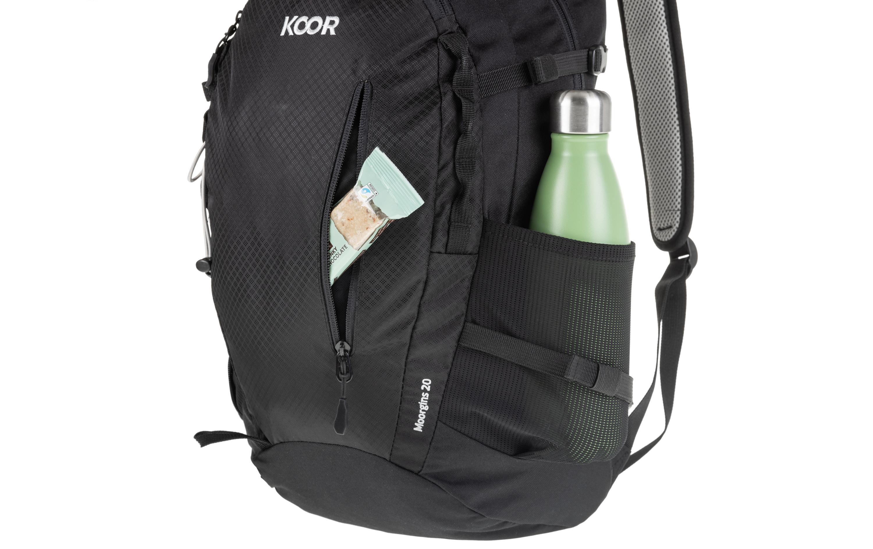 Wanderrucksack Moorgins 20 l, SchwarzFunktionaler und bequemer Bergrucksack für das ganze Jahr