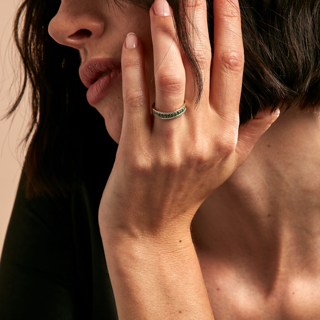 Bague Amias Or Jaune Emeraude Diamant