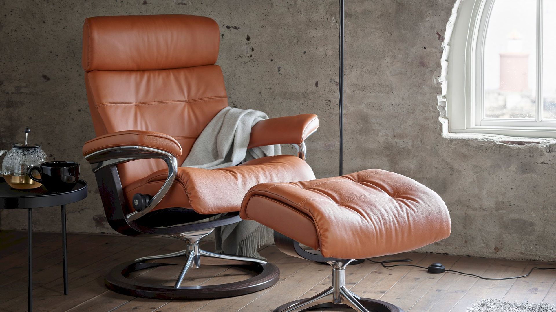Stressless Erik Relaxfauteuil + Hocker