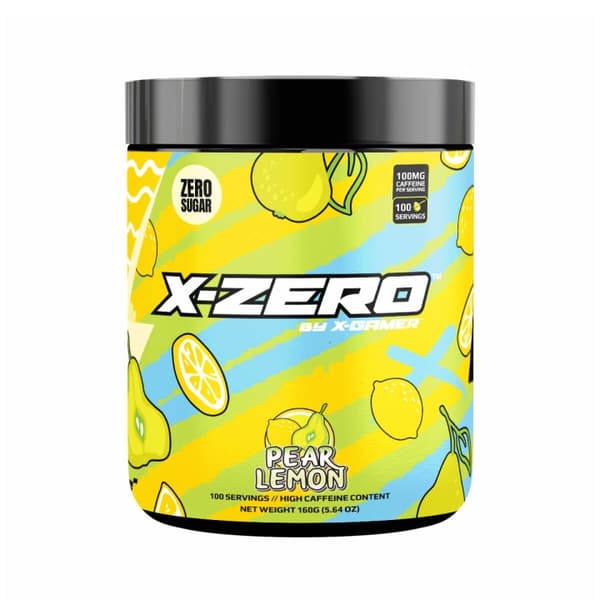X-GAMER Energidrikkpulver X-Zero 160 gram Pear Lemon