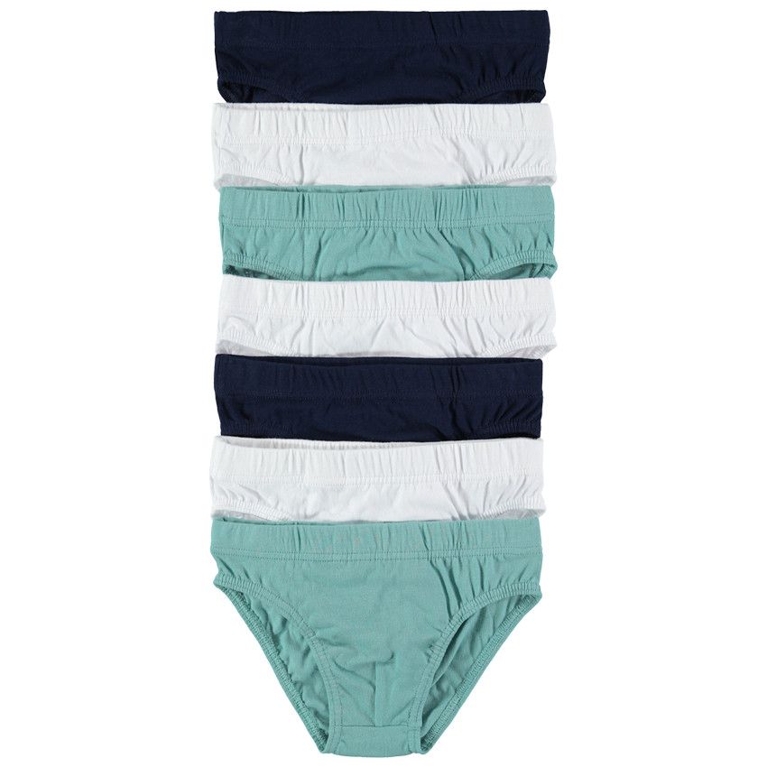 Lot de 7 slips en coton unis - Blanc
