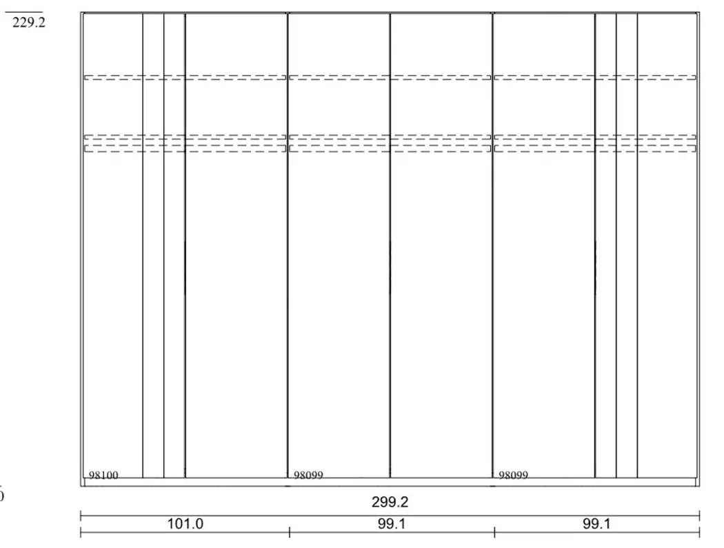 Kleiderschrank Callao 300 x 230 cm