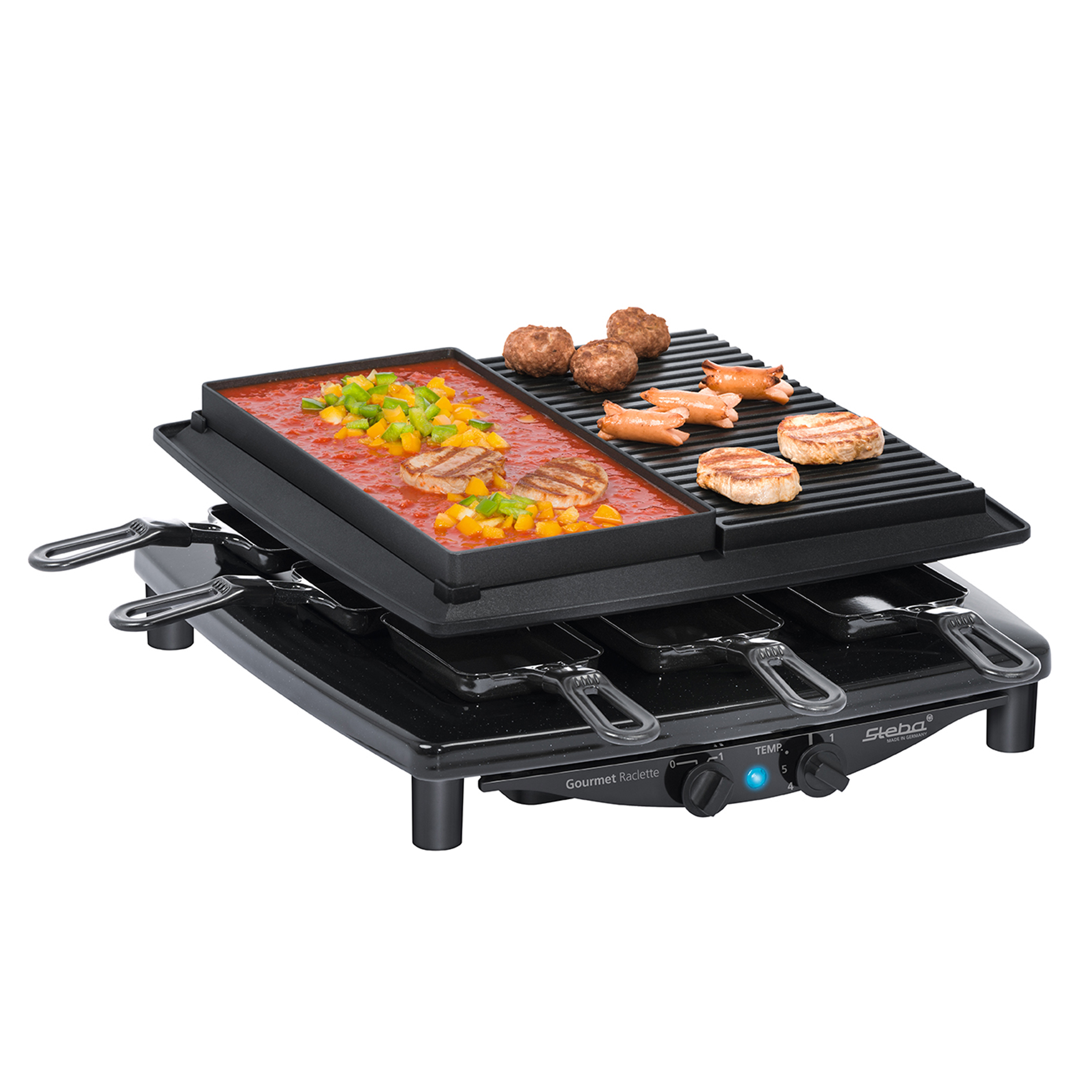 STEBA Raclette RC 4 PLUS DELUXE - schwarz - 1450 Watt