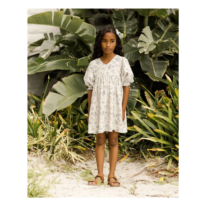 Rylee + Cru Robe Jolene Fleurie | Blanc cassé