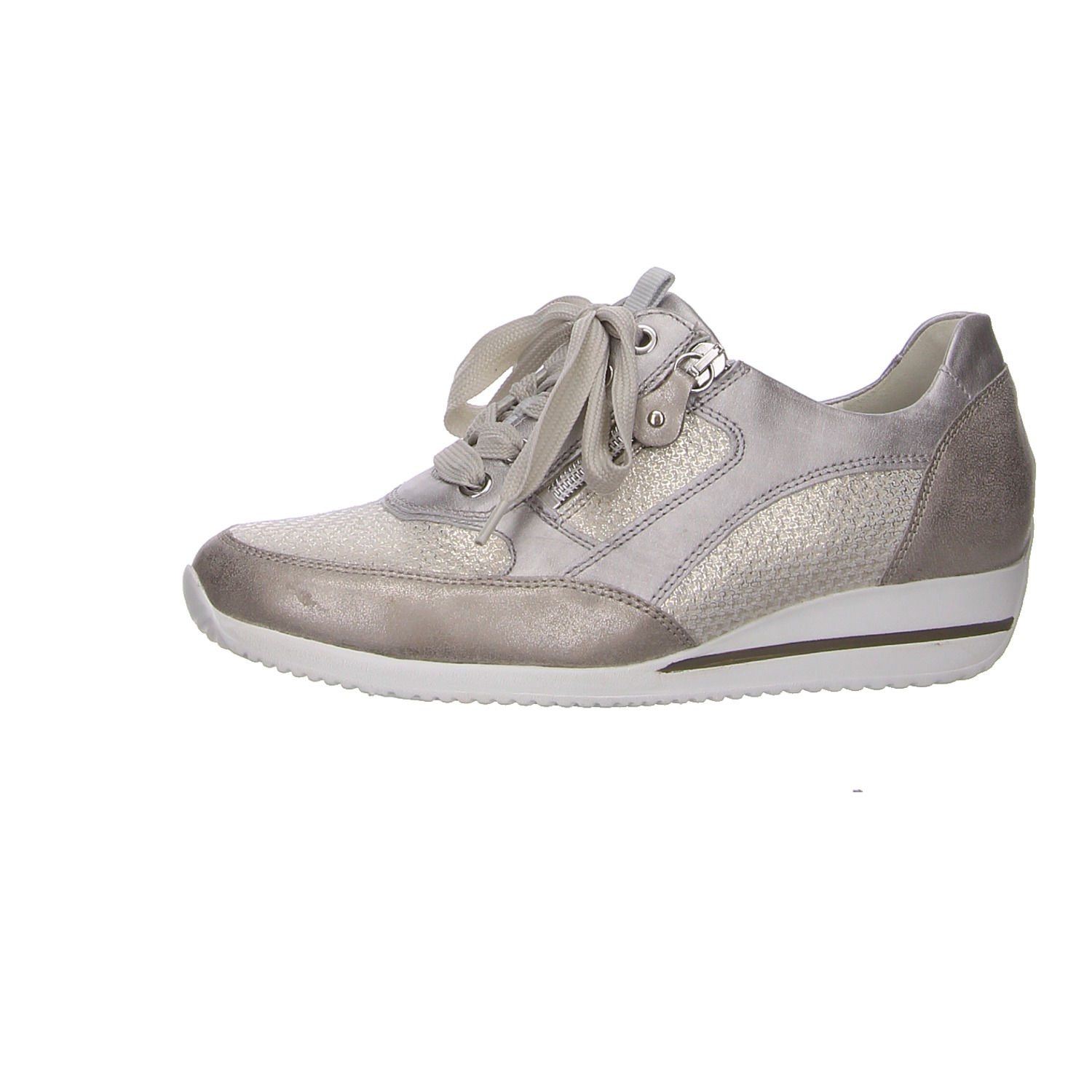 Waldläufer Schnürschuh silber gold/silber/bronce
