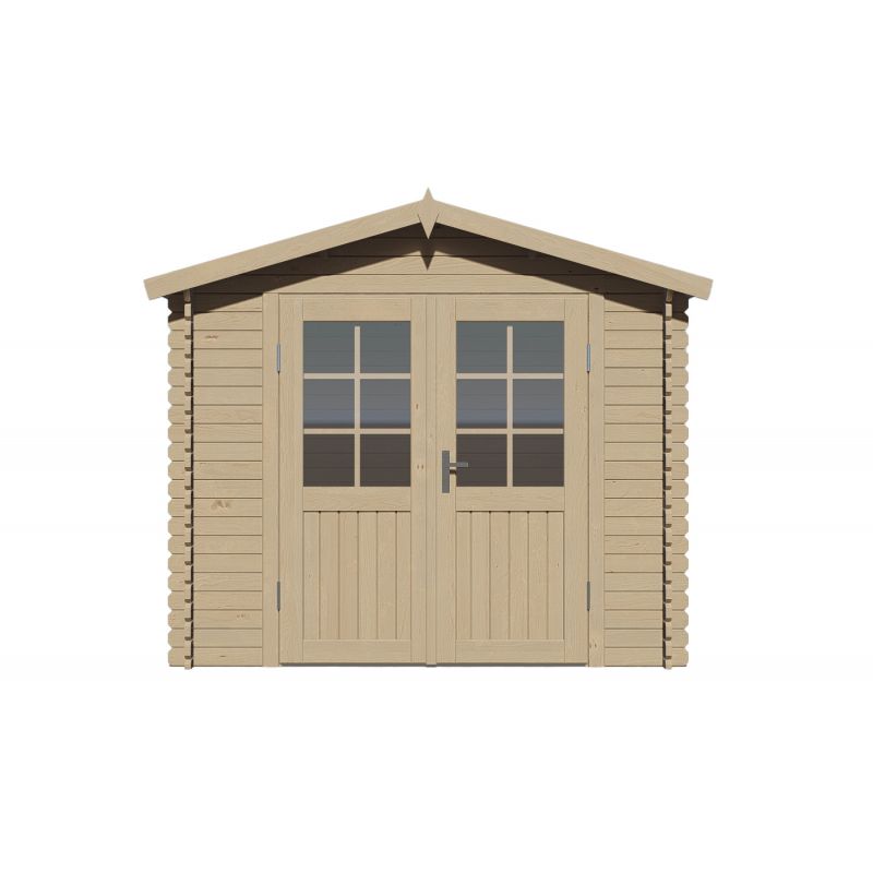 Abri de jardin chamonix de 6,4 m² en bois de pin et d'épicéa ép. 25 mm