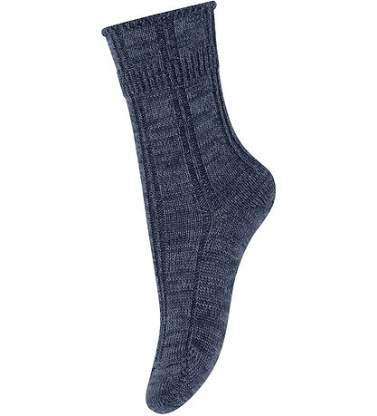 MP Strømper - Uld - Strik - Dark Denim Melange