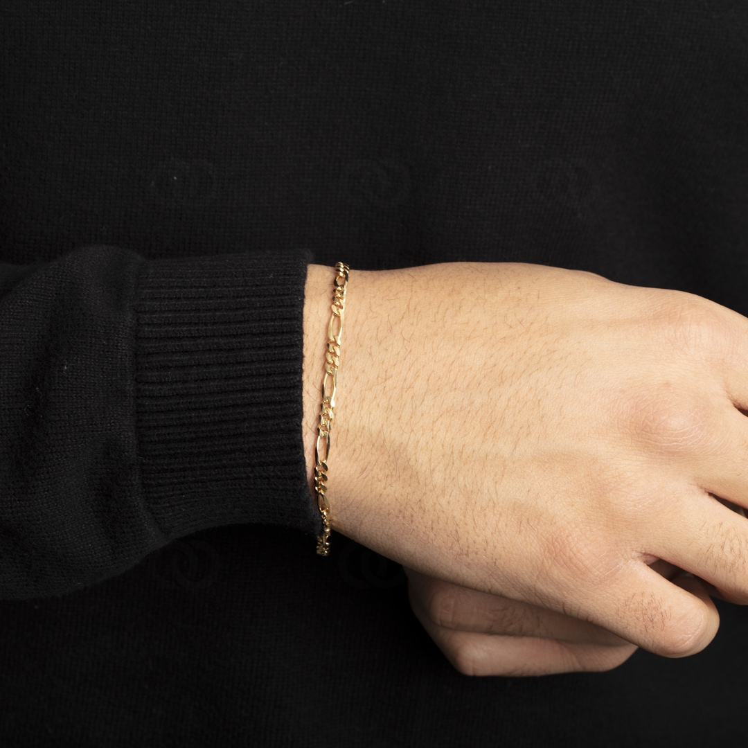 Figaroarmband 750/18 K Gelbgold 3.6mm
