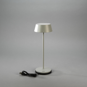 KonstSmide tafellamp Menton 2,9 W oplaadbare LED verlichting zilver