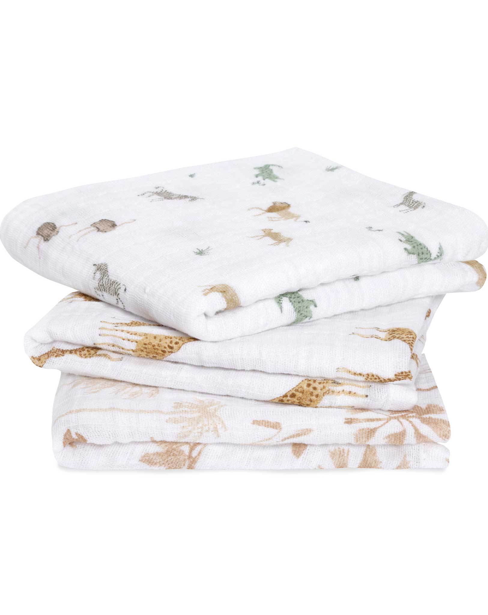 Mulltuch SAFARI DREAM (70x70) 3er-Pack