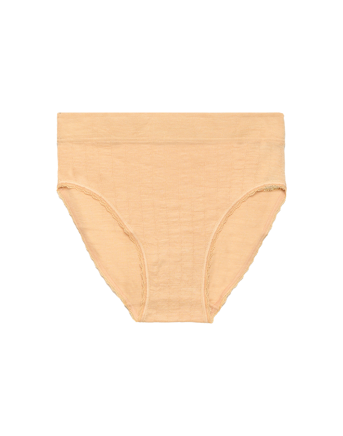 Pointelle-slip met hoge taille van merinowol/zijde voor dames