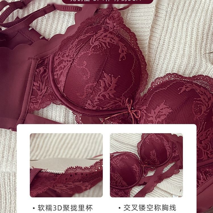 Nabla - Draadloze kanten bh / slip / set