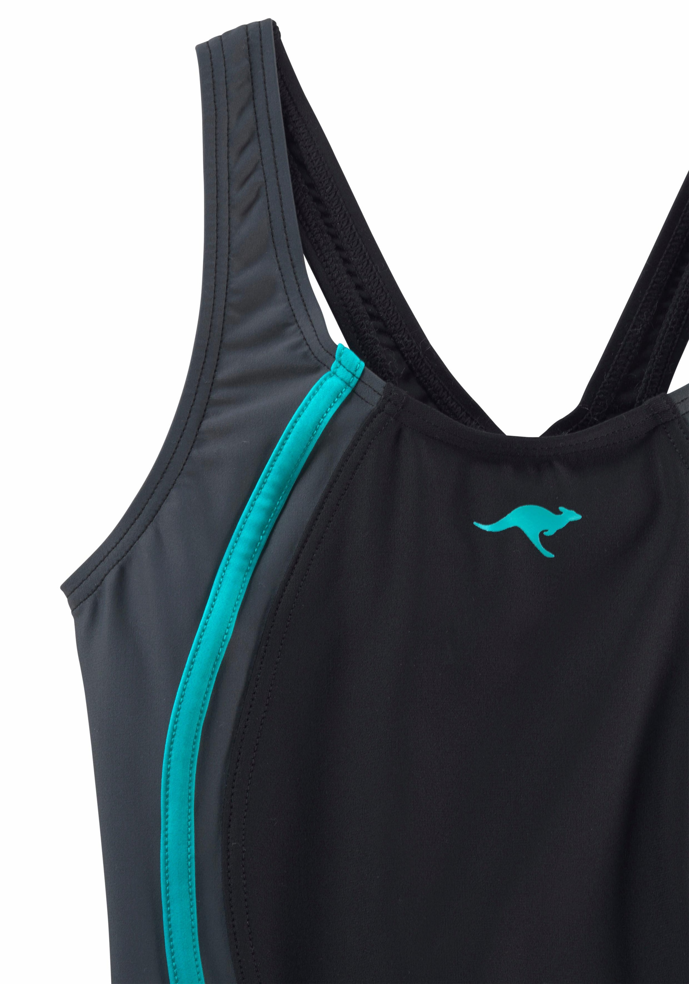 KangaROOS Badeanzug , sportiver Stil, mit Kontrastnähten, Marken-Logo-Print
