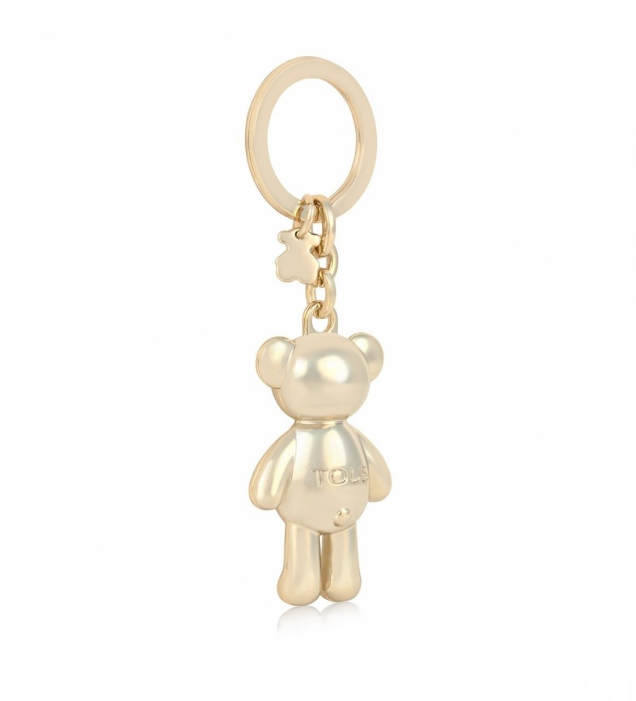 Chaveiro de Urso de Pelúcia Dourado Tous
