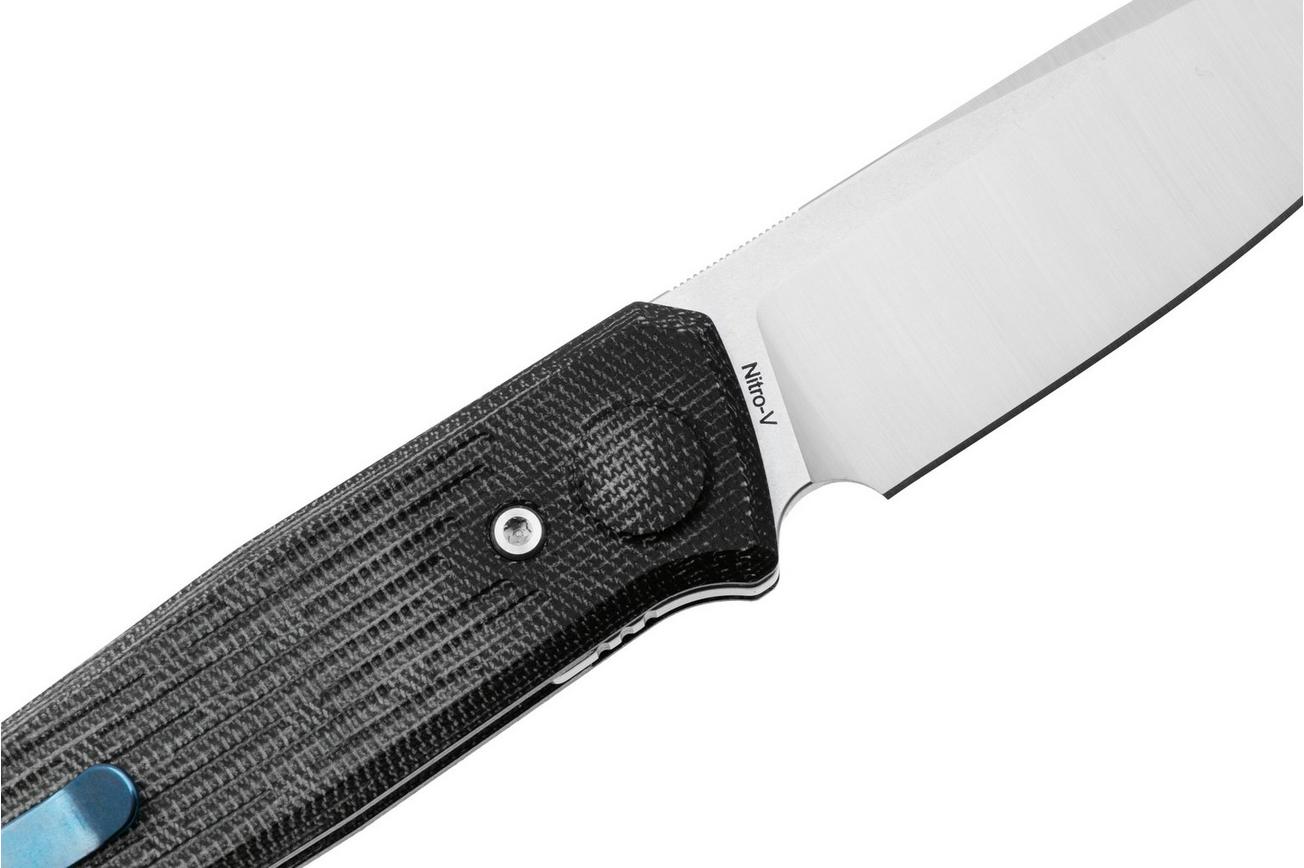 Reate PL-6 Satin Nitro-V, Black Micarta, zakmes