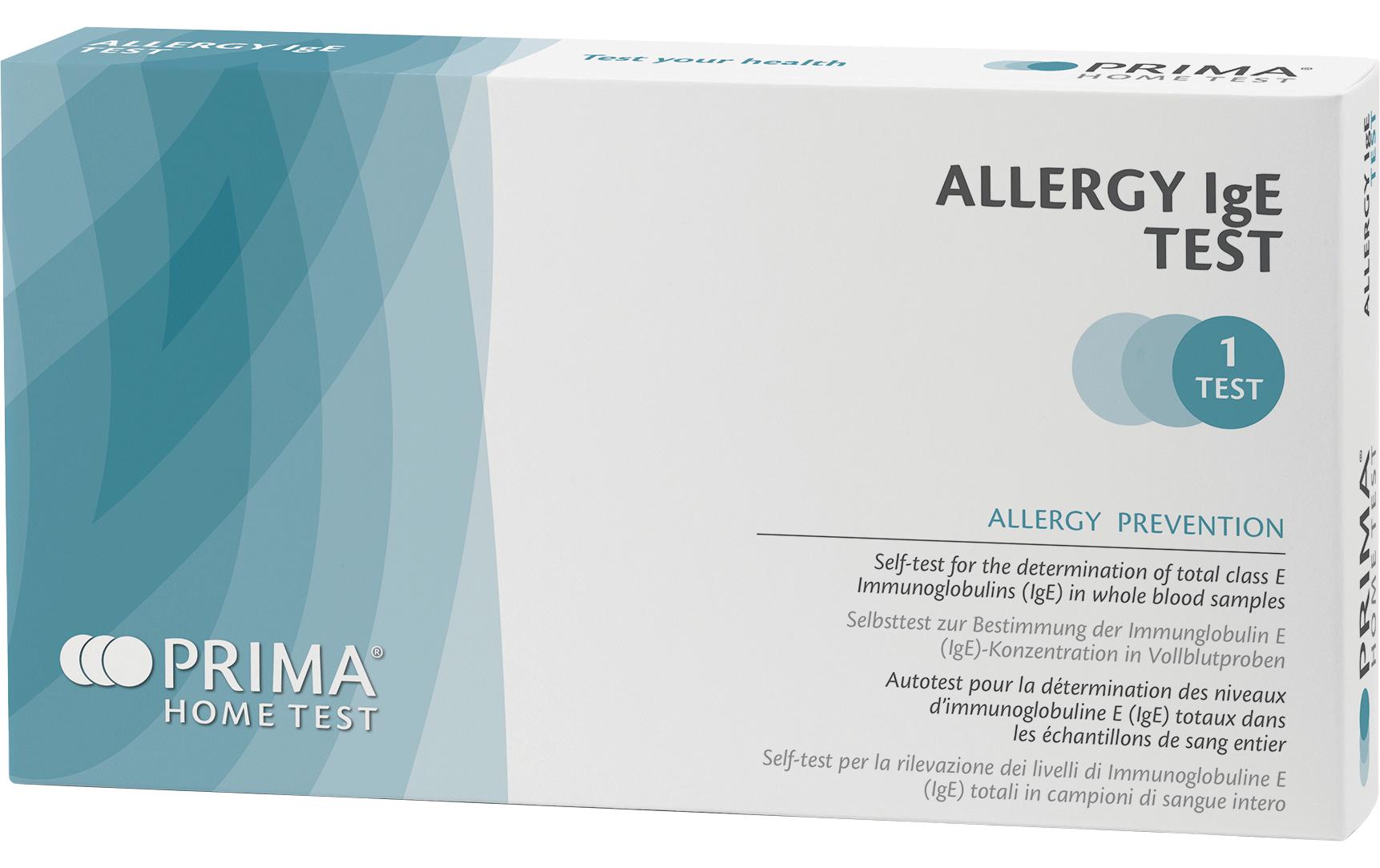 Selbsttest Home Allergietest IgE 1 StückAllergietest Hausstaubmilben, Pollen, Gräser und Tierhaare