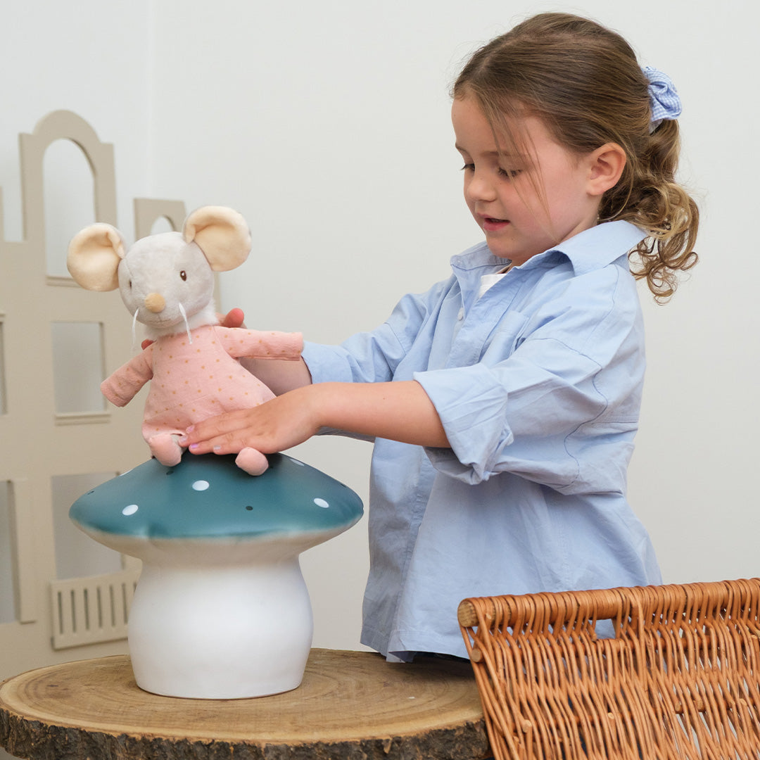 egmont toys heico lamp vliegenzwam - natuurlijk blauwgroen - 20 cm