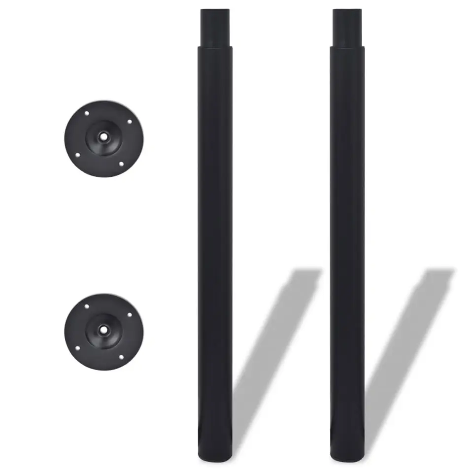vidaXL - Tafelpoot - Zwart - IJzer - 4 stuks