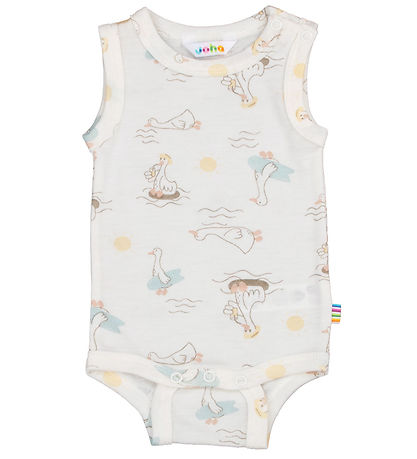 Joha Body u/æ - Wolle/Seide - Off White m. Print