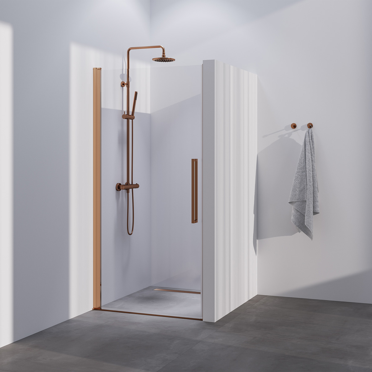 Brauer Season nisdeur met draaideur 70cm koper