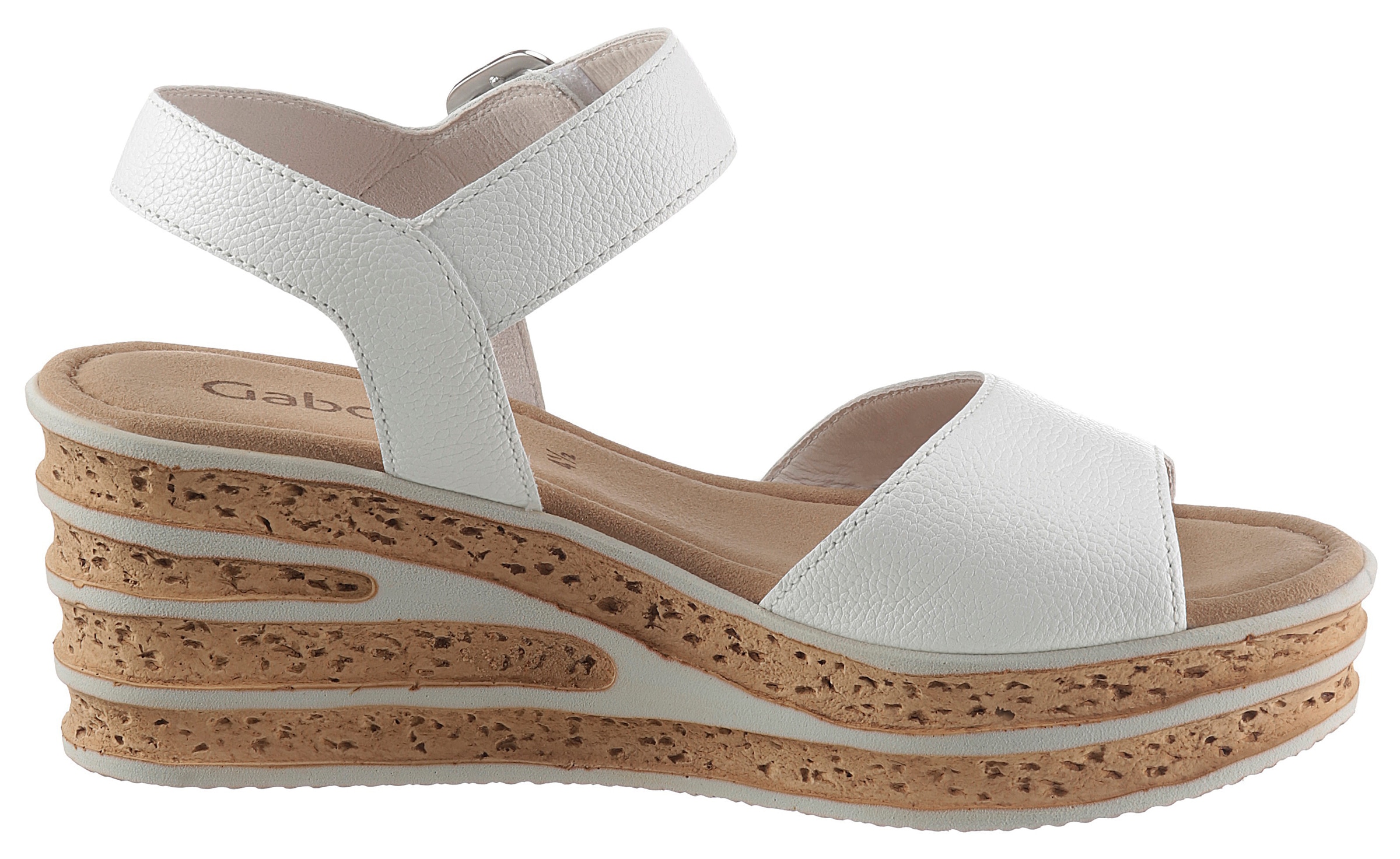Gabor Sandalette  , Sommerschuh, Sandale, Keilabsatz, mit besonderer Absatzgestaltung