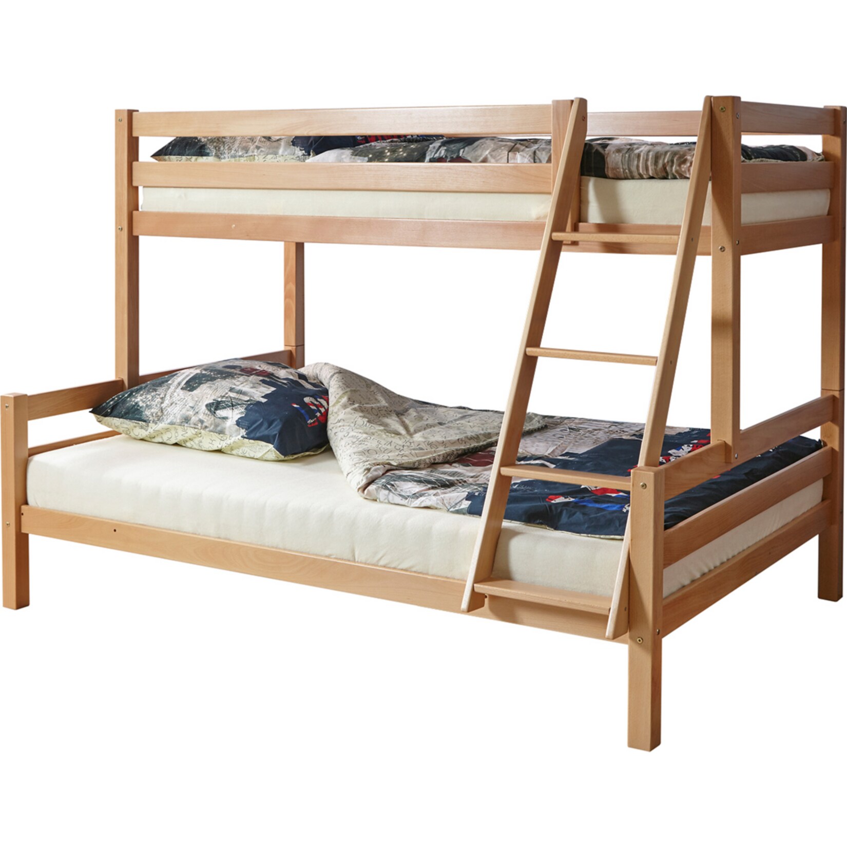 TiCAA Etagenbett Maxim Buche massiv