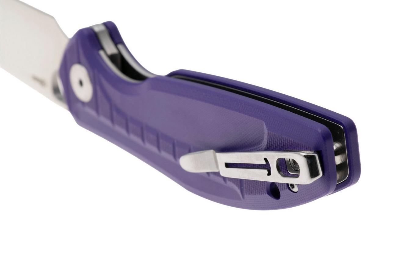 Bestechman Angry Owl BMK12E-1 Satin D2, Purple G10, zakmes