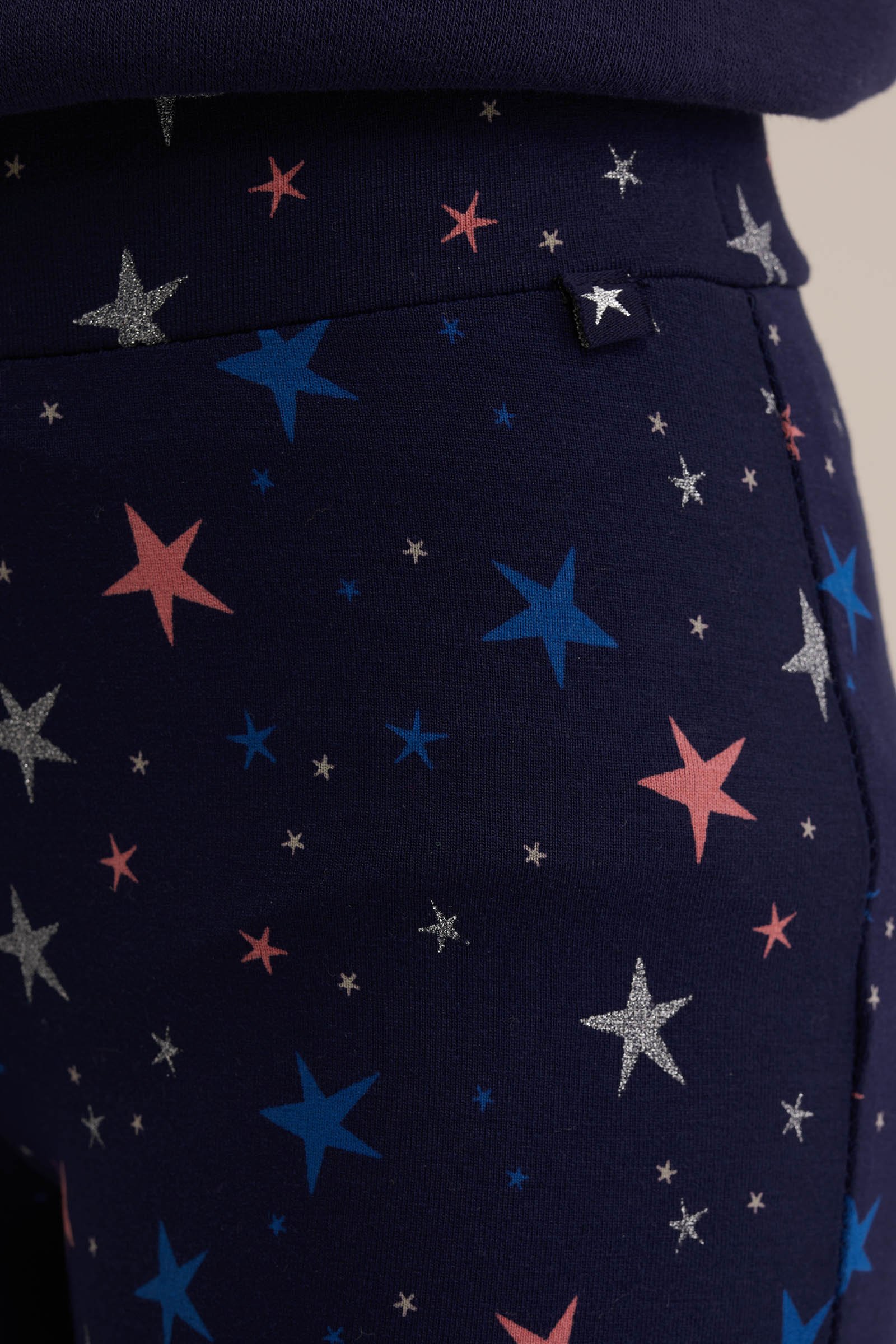 Meisjes flared legging met dessin WE Fashion Kobaltblauw