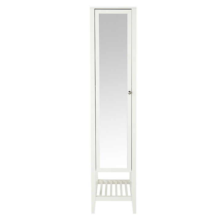 Colonne de salle de bains sur pieds avec miroir l.36xH.185xP.40 cm, blanc, GoodHome Perma