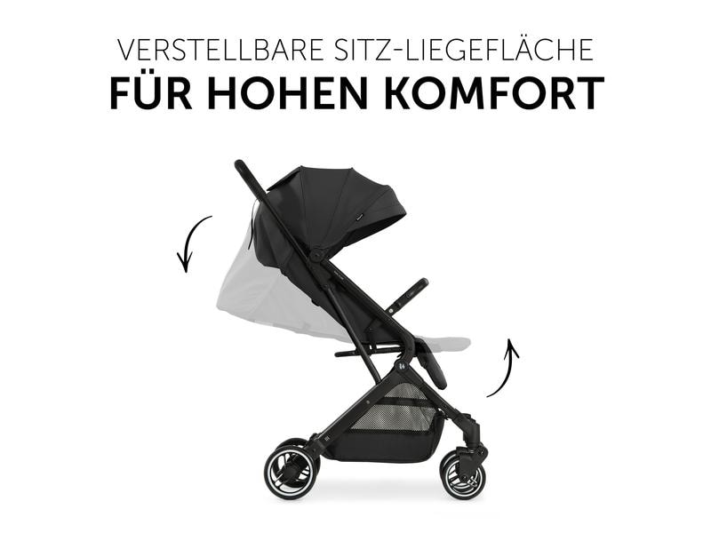 Hauck Buggy Travel N Care Schwarz Handlicher, kompakt verstaubarer Kinderwagen