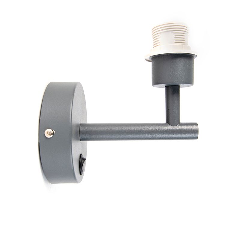 Moderne wandlamp donkergrijs 1-lichts met schakelaar - Combi